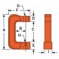 Power Team hydraulic c clamp dimensions