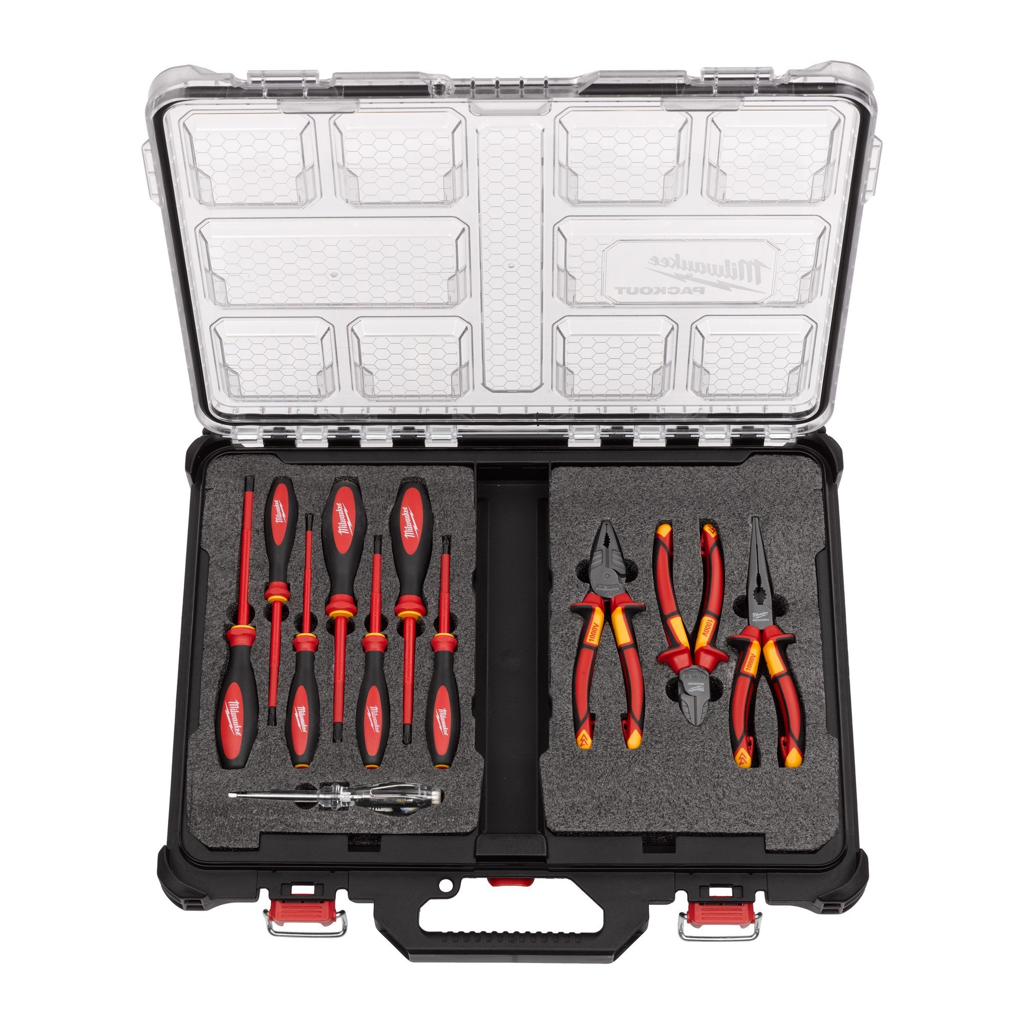 Milwaukee 4932478671 11 Piece VDE Screwdriver Set In Packout Case With Inlays