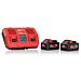 Buy Milwaukee M18DFC Dual Charger and 2 x M18HB5.5 Batteries Bundle by Milwaukee for only £343.67