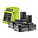 Buy Ryobi ONE+ 18V 2 x 2.0Ah Batteries and Compact Charger by Ryobi for only £110.39