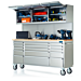 Buy SGS 72 Stainless Steel 15 Drawer Work Bench with Upper Cabinets by SGS for only £1,168.91