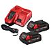 Buy Milwaukee M18NRG-202 Rapid Fast Charger and x2 18V 2.0Ah Batteries Bundle by Milwaukee for only £151.36