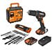 Buy Worx 20V Combo Kit Brushed Combi Drill 50Nm 2 x 2.0Ah Batteries / 2A Charger & 30pcs Accessories by Worx for only £99.98