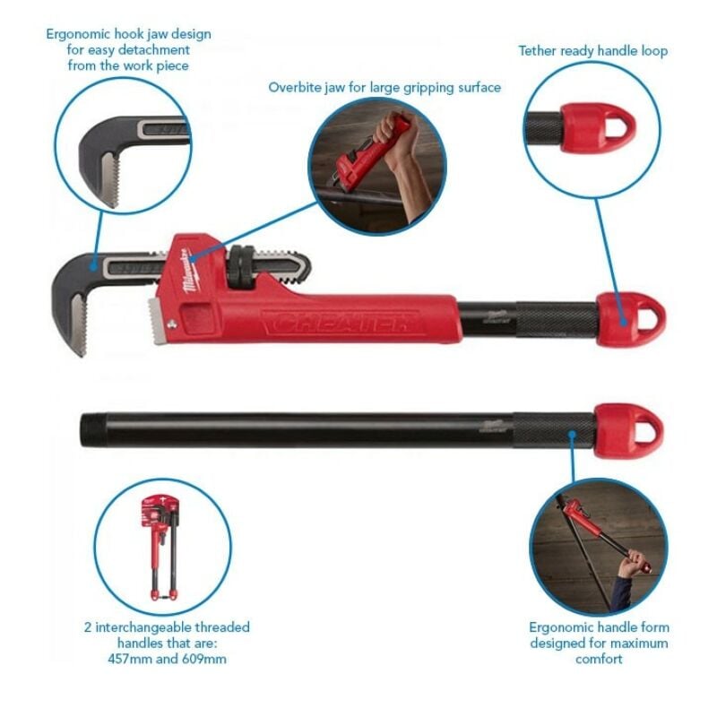 Buy Milwaukee 48227314 Cheater Pipe Wrench by Milwaukee for only £63.76