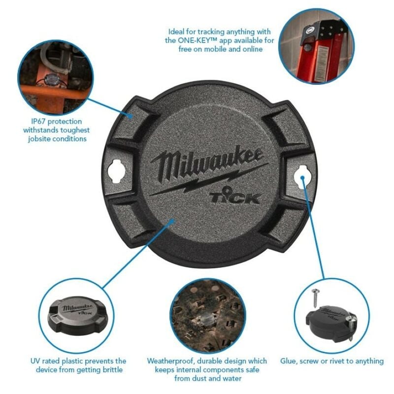 Buy Milwaukee BTM-1 TICK-Bluetooth Tracking Module for Milwaukee Powertools compatible with the ONE-KEY App by Milwaukee for only £16.20