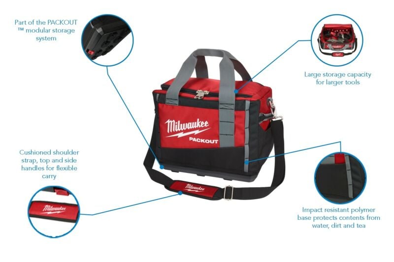 Buy Milwaukee 4932471066 PACKOUT™ Duffel Bag 15in / 38cm by Milwaukee for only £41.77