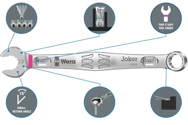 Buy Wera 05020200001 6003 Joker Combination Wrench 8mm by Wera for only £8.94