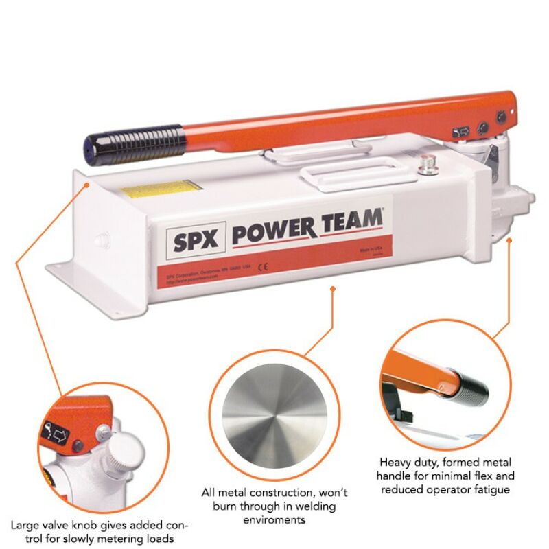 Buy Power Team P300 Hydraulic Hand Pump - 5700cm3 Capacity Single-Speed Single-Acting by SPX for only £1,059.60