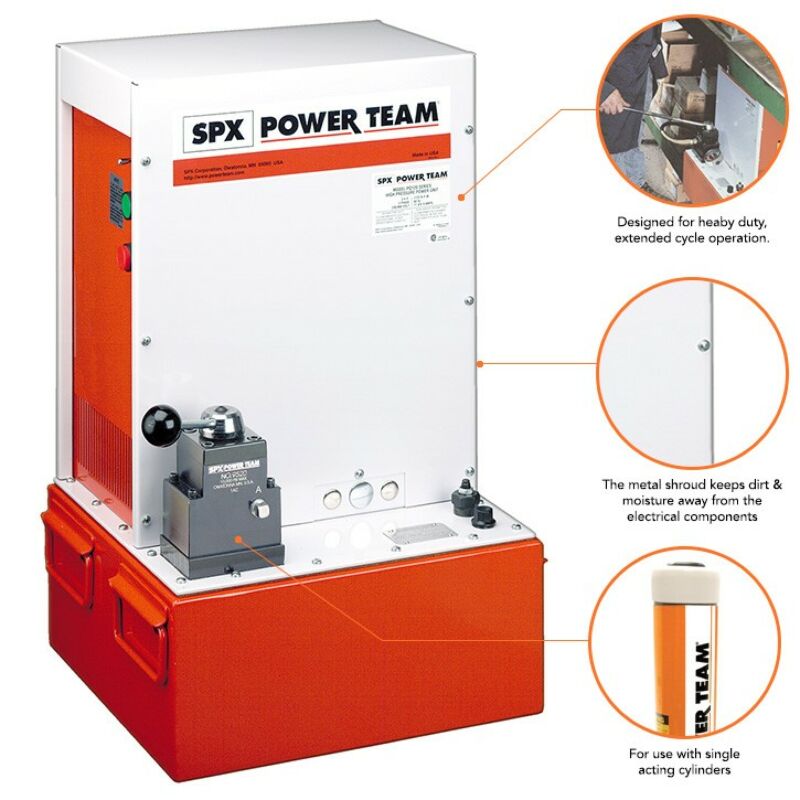 Buy Power Team PQ1203 Two-Speed Electric Hydraulic Pump - 0.8L/Min Single-Acting by SPX for only £4,199.24