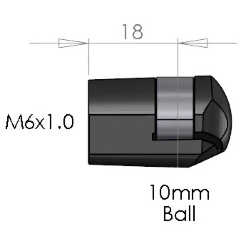 Buy NitroLift Plastic 10mm Ball Socket To Fit M6 Thread by NitroLift for only £2.39