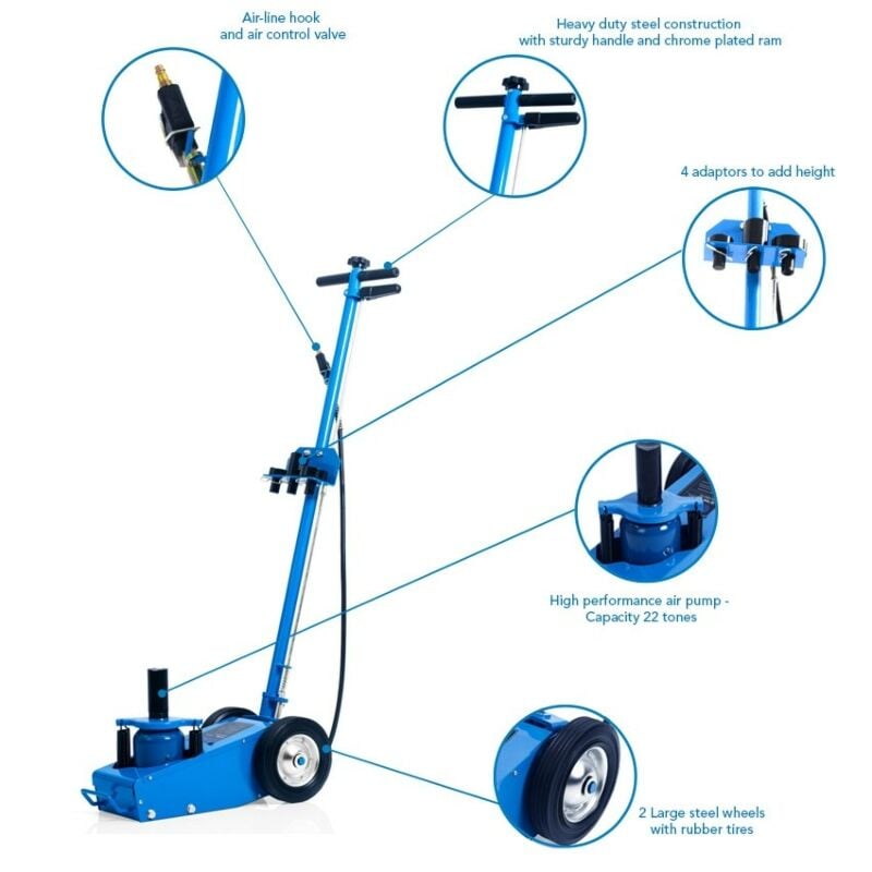 Buy SGS 22 Tonne Professional Pneumatic Air Service Trolley Jack by SGS for only £238.78