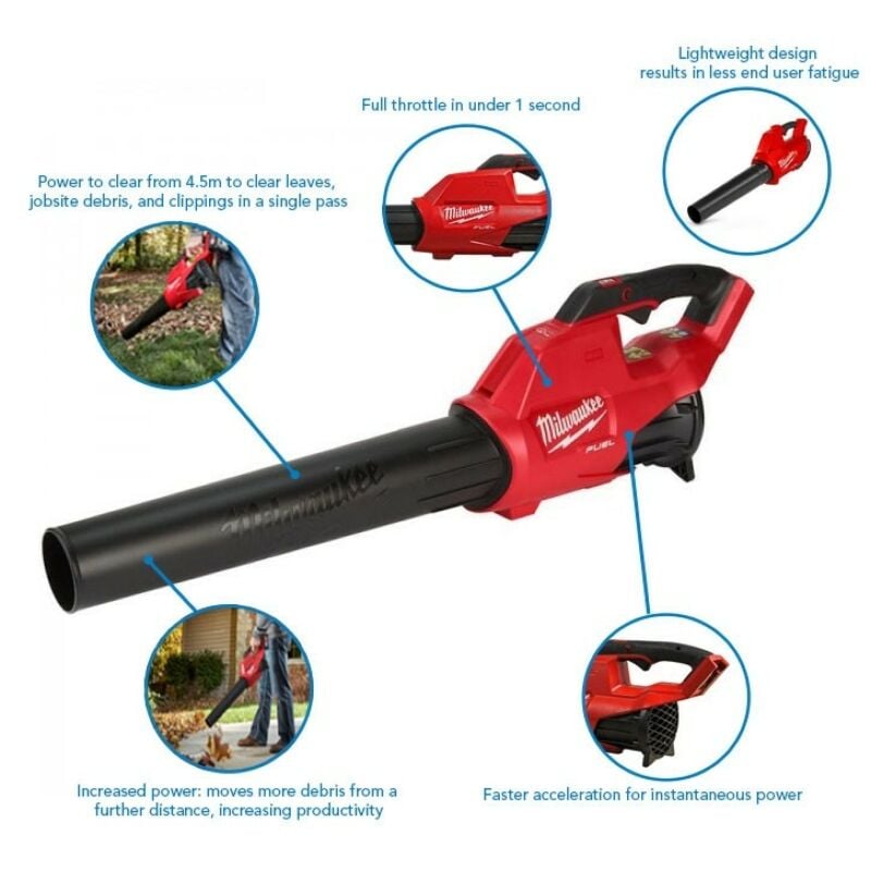 Buy Milwaukee M18FBL-0 M18 FUEL 18V Leaf Blower (Body Only) by Milwaukee for only £124.74