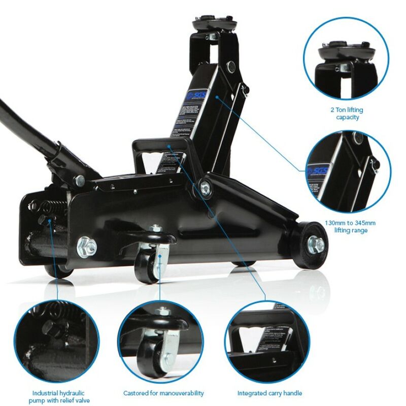 Buy SGS 2 Tonne Car Trolley Jack | 4 Tonne Ratchet Axle Stands by SGS for only £47.99