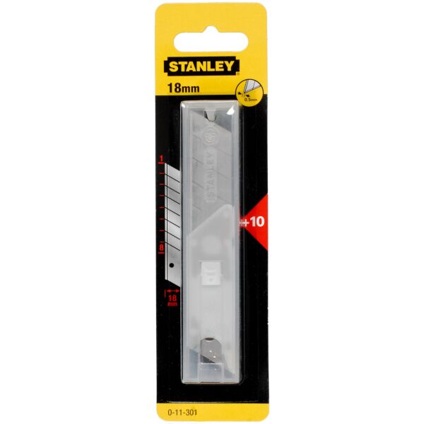 Buy Stanley 0-11-301 18mm Snap Off Blades (10pk) by Stanley for only £4.02