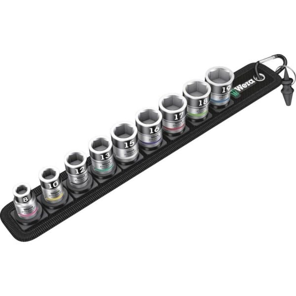 Buy Wera 5003970001 Belt B 1 Zyklop holding function socket set 3/8 drive 9pc by Wera for only £48.73