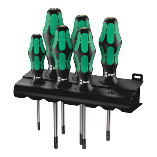 Buy Wera 05138250001 367/6 TORX® Bore Hole Kraftform Plus screwdriver set with rack 6pc by Wera for only £30.54