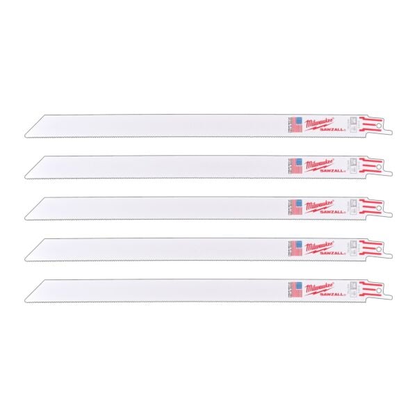 Buy Milwaukee 48005189 Sawzall 300mm 18 TPI Recip Saw Blades for Medium Metal - 5pk by Milwaukee for only £23.36