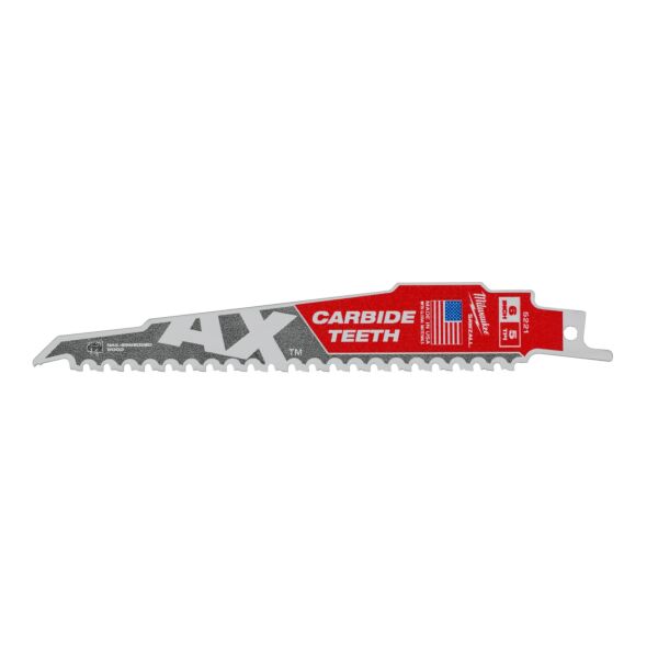 Buy Milwaukee 48005221 150mm 5 TPI AX Carbide Demolition Sawzall Blade for Wood with Nails by Milwaukee for only £16.85
