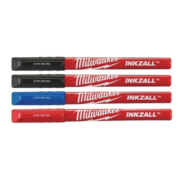 Buy Milwuakee 48223165 Inkzall Fine Tip Colour Pens 4pk by Milwaukee for only £9.59