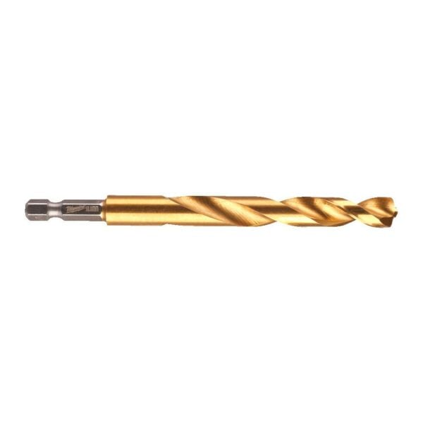 Buy Milwaukee 48894723 Shockwave HSS-G TiN Red Hex Drill Bit 10 mm by Milwaukee for only £4.69