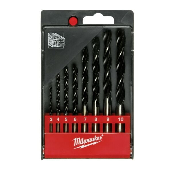 Buy Milwaukee 4932352466 Wood Drill Bit Set - 8pk by Milwaukee for only £9.86