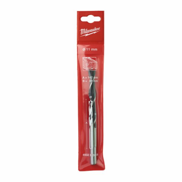 Buy Milwaukee Brad Point Drill Bit 11mm x 142mm - 1pc by Milwaukee for only £3.53