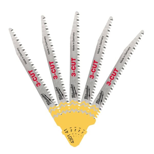 Buy Milwaukee 4932430141 T234X 91mm x 2.5mm 3-Cut Fast & Clean Blades - 5pk by Milwaukee for only £7.91