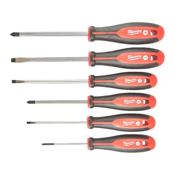 Buy Milwaukee 6pc Screwdriver Set 1 (2x PZ 4x Slotted) by Milwaukee for only £16.49