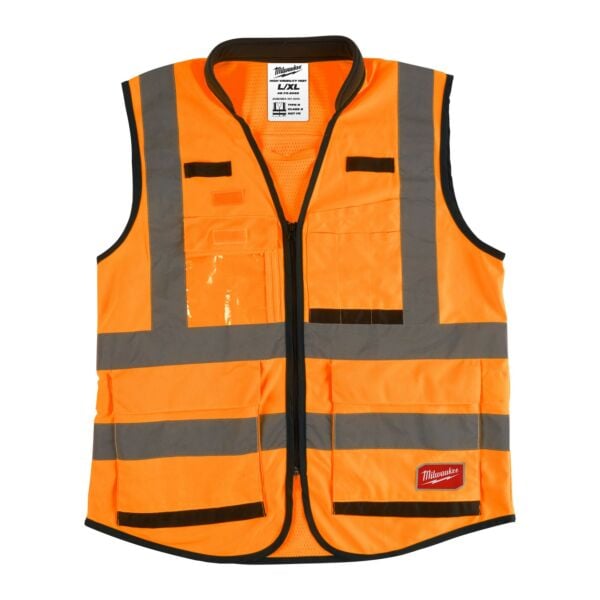 Buy Milwaukee Premium Hi-Visibility Vest - Orange (L/XL) by Milwaukee for only £17.80