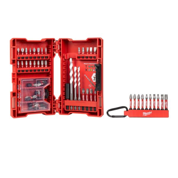 Buy Milwaukee 4932479855 Shockwave Impact Duty Drill/Driver And Carabiner Set - 54pk by Milwaukee for only £22.79