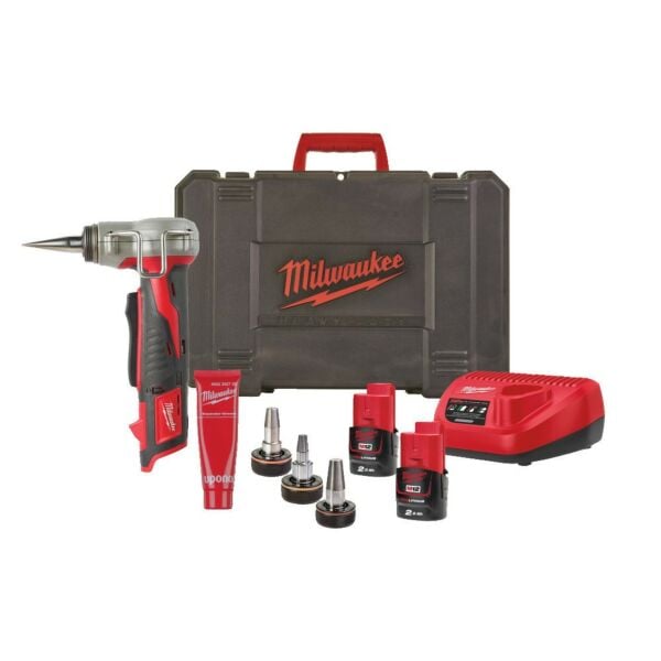 Buy Milwaukee C12PXP-I06202C M12 12V Sub Compact Uponer Expansion Tool Kit - 2x 2Ah Batteries, Charger and Case by Milwaukee for only £444.30