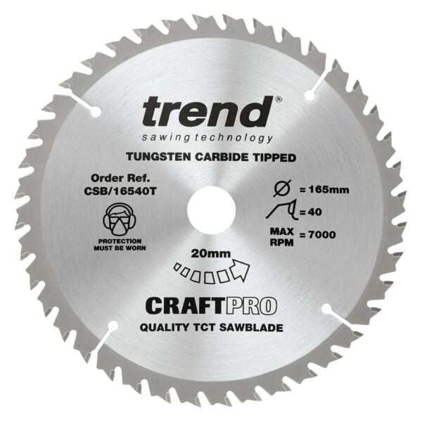 Buy Trend CSB/16540T Craft Pro 165mm Saw Blade by Trend for only £3.59