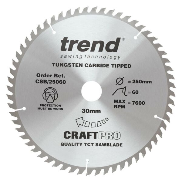 Buy Trend CSB/25060 Craft Pro 250mm Saw Blade by Trend for only £8.10