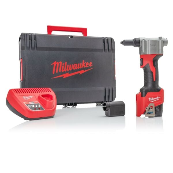 Buy Milwaukee M12BPRT-201X Pop Rivet Tool Kit by Milwaukee for only £199.93