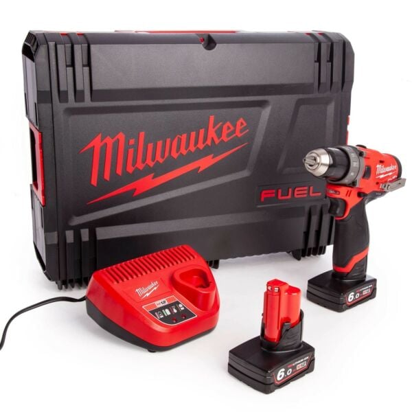 Buy Milwaukee M12FDD-602X M12 12v Fuel Drill Driver x2 6Ah Batteries Charger and Case by Milwaukee for only £249.37