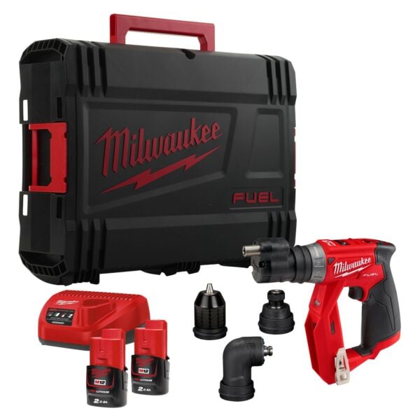 Buy Milwaukee M12FDDXKIT-202X M12 12V Fuel Installation Drill/Driver with Interchangeable Heads - Kit by Milwaukee for only £216.60