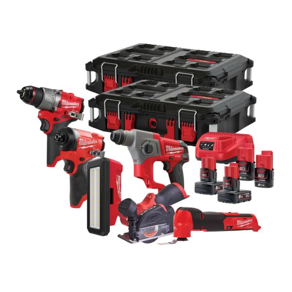 Buy Milwaukee M12FPP7A2-624P M12 FUEL 7 piece compact power tools kit by Milwaukee for only £889.80