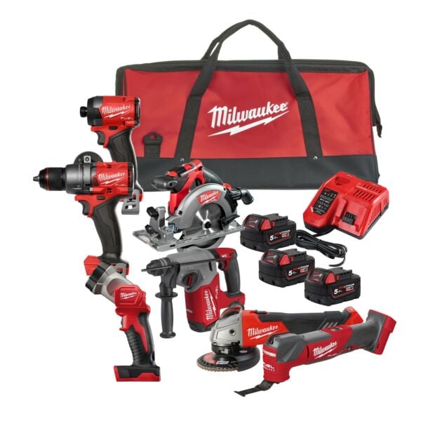 Buy Milwaukee M18FPP7A3-503B M18 FUEL 7 Piece Power Tool Kit by Milwaukee for only £1,079.99