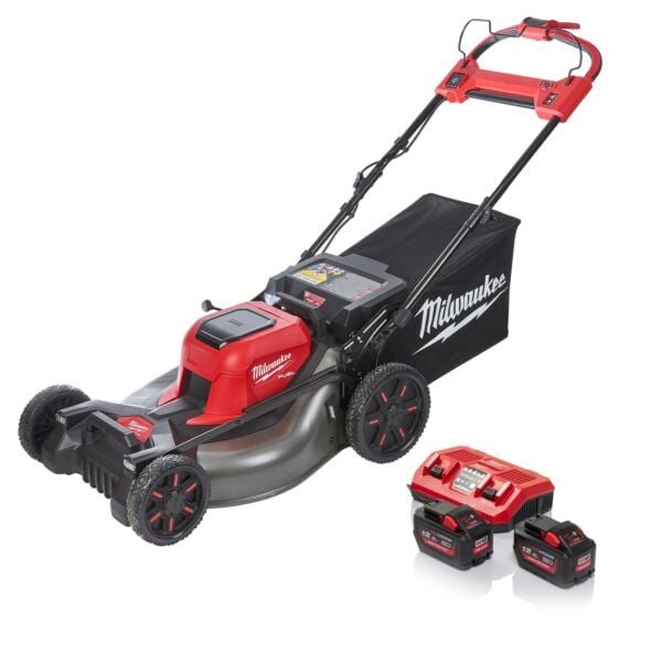 Buy Milwaukee M18F2LM53-122 M18 FUEL™ 18V 53cm Self-Propelled Dual Battery Lawn Mower Kit - 2x 12Ah Batteries and Dual Charger by Milwaukee for only £1,132.82
