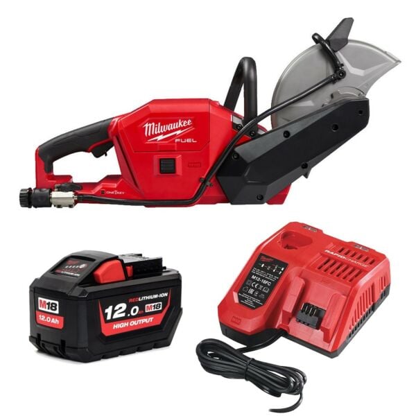 Buy Milwaukee M18FCOS230-121 M18 FUEL™ 18V 230mm Cut Off Saw Kit - 12Ah Battery and Charger by Milwaukee for only £618.96
