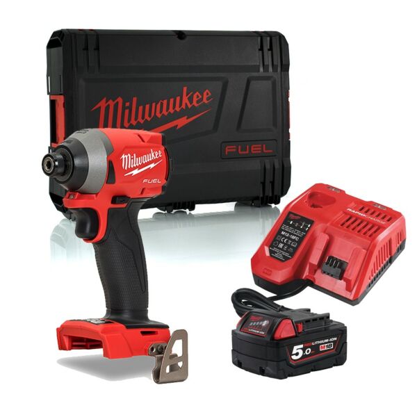 Buy Milwaukee M18FID2-501X M18 FUEL™ 18V Impact Driver - 5Ah Battery, Charger and Case by Milwaukee for only £173.27