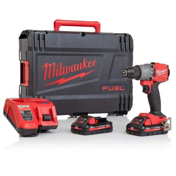 Buy Milwaukee M18FPD2-302X M18 FUEL™ 18V Combi Drill Kit - 2x 3Ah Batteries, Charger and Case by Milwaukee for only £292.93