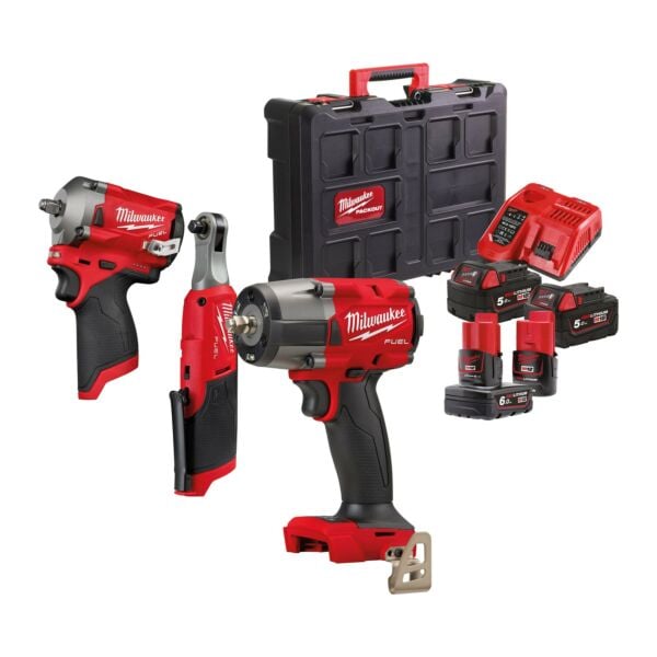 Buy Milwaukee M18FPP3P-6524P FUEL 3 Piece Fastening Power Pack by Milwaukee for only £568.86