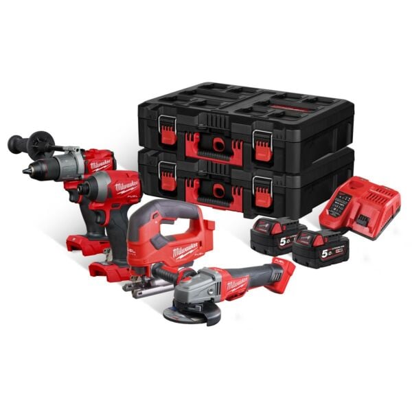 Buy Milwaukee M18FPP4K2-502P 4pc 18V Tool Set in PACKOUT™ Cases by Milwaukee for only £747.48