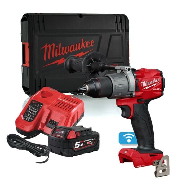 Buy Milwaukee M18ONEPD2-501X M18 FUEL™ ONE-KEY™ 18V Combi Drill Kit - 5Ah Battery, Charger and Case by Milwaukee for only £267.88
