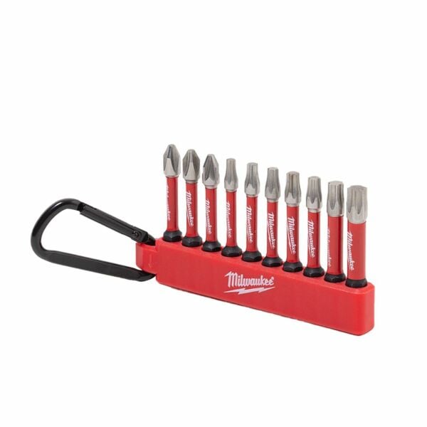 Buy Milwaukee 4932480941 Screwdrived Bits set with Carabiner Set -10pcs by Milwaukee for only £4.62