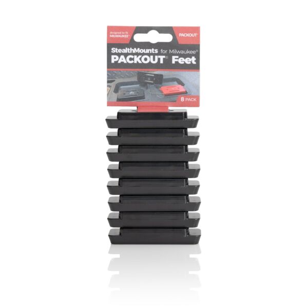 Buy StealthMounts Black Mounting Feet for Milwaukee PACKOUT™ (8-pack) by StealthMounts for only £17.98
