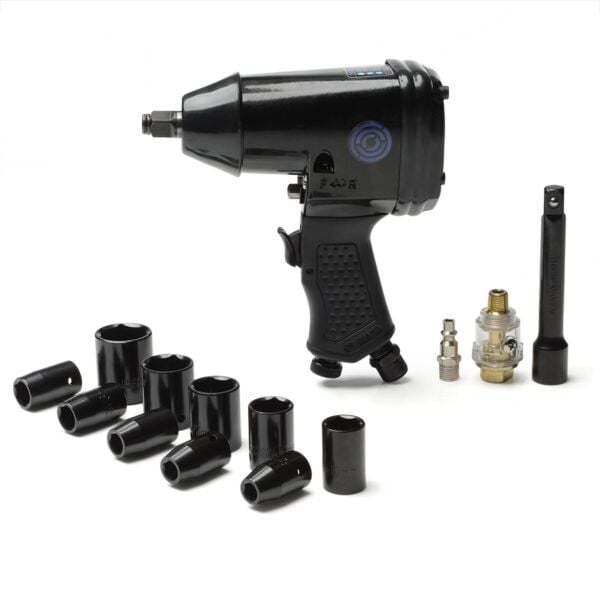 Buy SGS 17pcs 1/2 Air Impact Wrench Kit With Rubber Grip | 340Nm by SGS for only £39.59