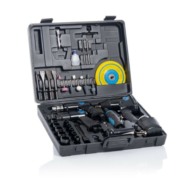 Buy SGS 42pcs Air Tool Kit - Impact Wrench, Drill, Die Grinder, Hammer & Accessories by SGS for only £86.39