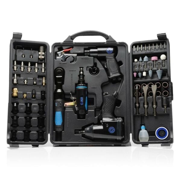 Buy SGS 71pcs Air Tool Kit - Impact Wrench, Die, Hammer, Ratchet & Grinder by SGS for only £59.48